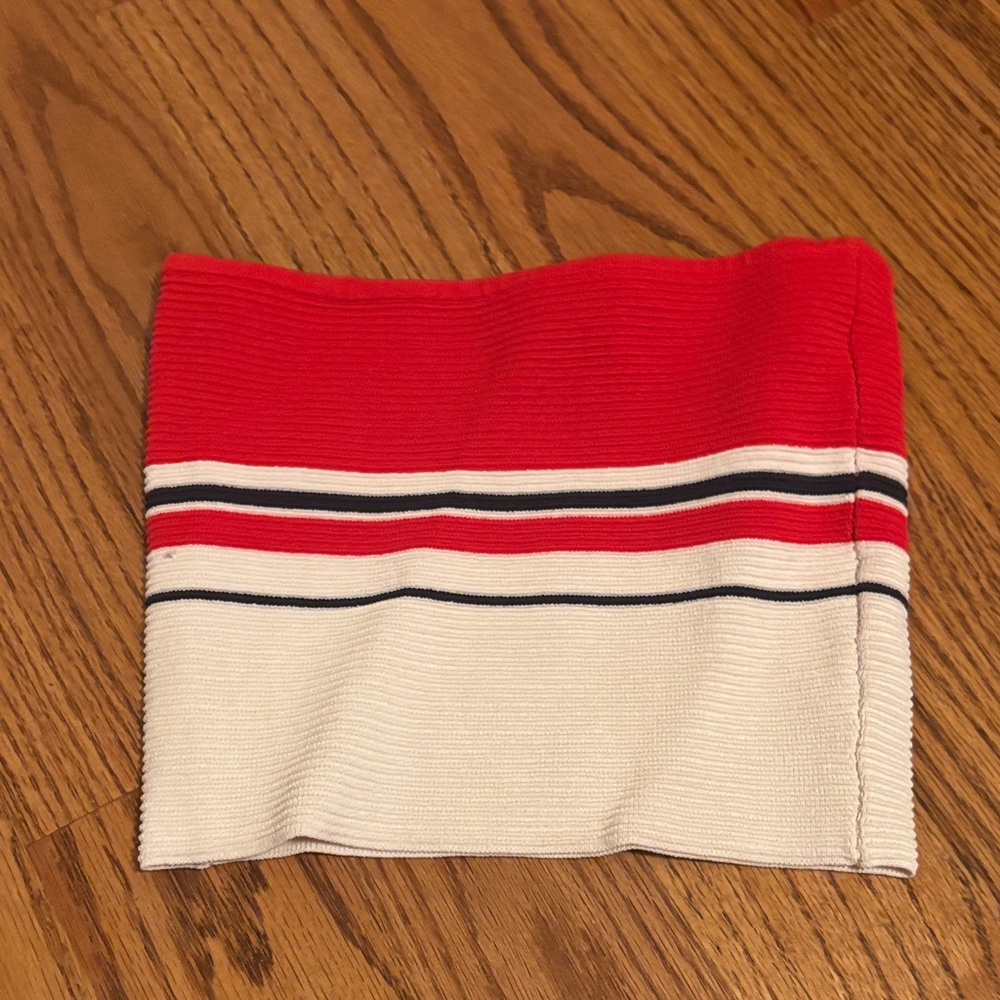 La Hearts tube top, red and navy